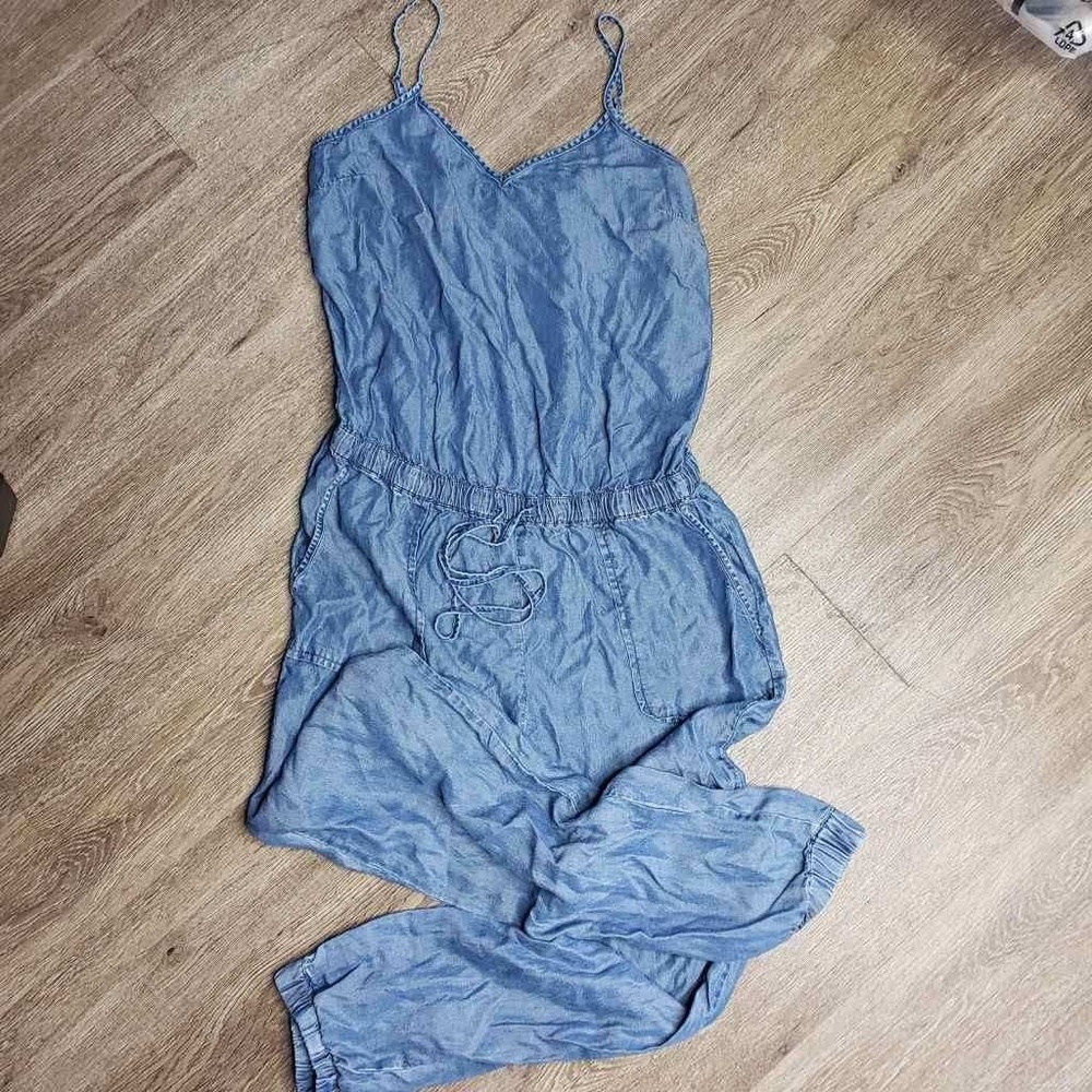A.N.A Spaghetti Strap Denim Jumpsuit